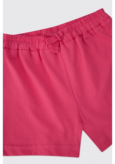 Panço Kız Bebek Şort Tişört 2'li Fuşya Alt Üst Takım 2611gb17027 Pembe