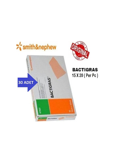 Bactigras Parafinli Antiseptik Tül Sargı Yara Bakım Örtüsü 15cm X 20cm 30 Adet S K T 2027 Ref 7461