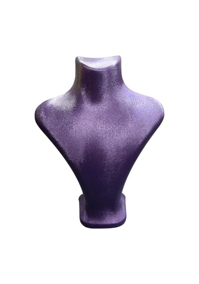 Yerli Üretim Londra Model İmera Deri Kumaş Mor Renk 22/18 Cm Kolye Sergileme Mankeni Çok Renkli
