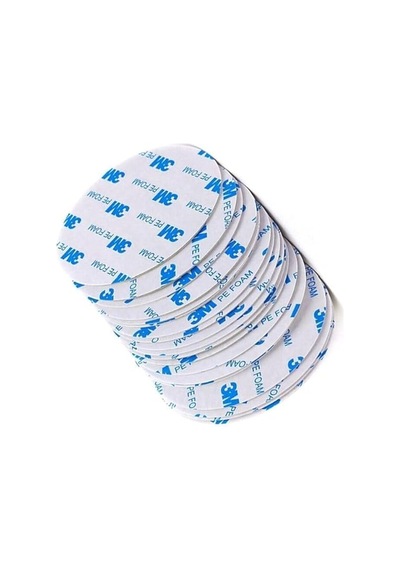 Dünya Magnet 50 Adet - 3m Yapışkanlı Çift Taraflı Bant Beyaz Yuvarlak- 3 Cm Çap 1