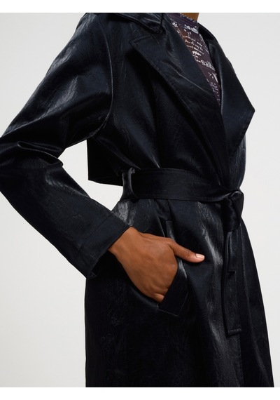 Regular Fit Kadın Trenchcoat Siyah