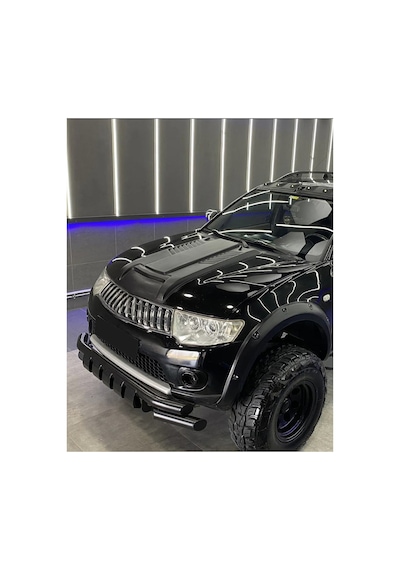 Mitsubishi L200 2007-2014 Kaput Scoop Kaplama Kaput Üstü Hava Girişi Görünümlü Kaplama Siyah