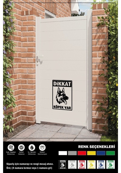 Dikkat Köpek Var Stıcker 27 X 19 Cm