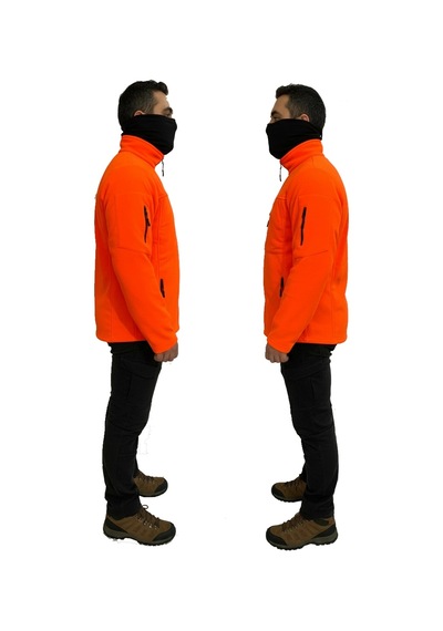 Mysia Outdoor Turuncu Taktik Polar Mont Avcı 7 Cep Çok Renkli
