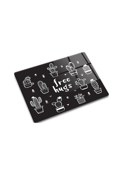 Decorita Cam Kesme Tahtası | Free Hugs-Siyah Fon | 30cm x 40cm