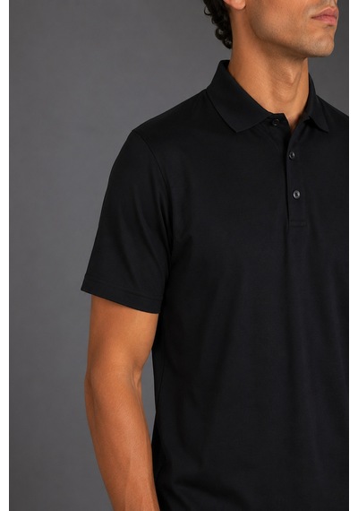 Bisse Siyah Polo Yaka T-shirt Ts26y26106 D-90