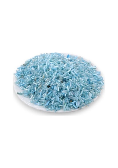 Pastel Açık Mavi Boru Boncuk 100 Gr