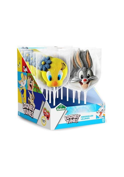Lisanslı Looney Tunes Marshmallow Lolipop 45 Gr 12 Adet