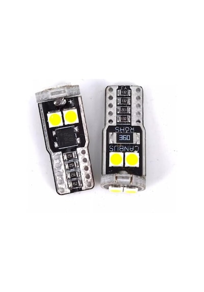 T10 Led Metal Platin W5W 6 Ledli Beyaz Park Tavan Plaka Ampülü 2