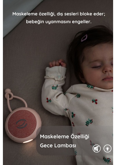 Budizzz Beyaz Gürültü Cihazı Pışpışlı & Ninnili Ayıcık Uyku Arkadaşı Pembe