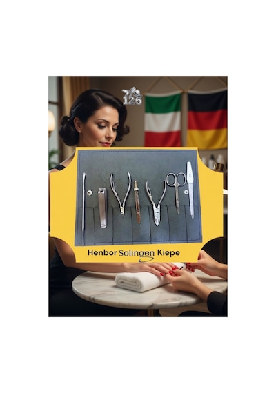 Solingen Henbor Kiepe Manikür Pedikür Seti Çantalı Set 3 / 7 Parçalı Set