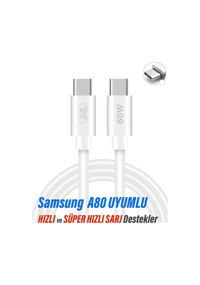 Samsung A80 Uyumlu Şarj Kablosu 25w Hızlı Type-c Kablo