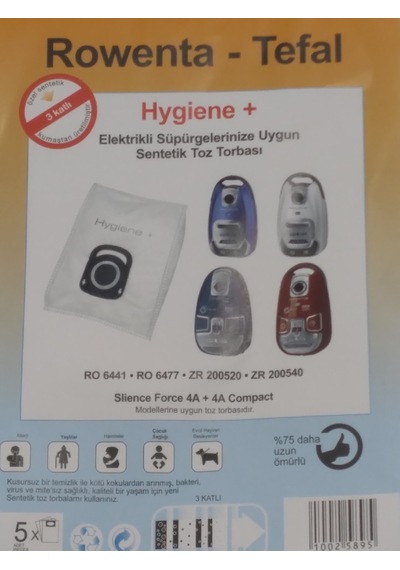 Rowenta Tefal Sentetik 4 Paket 20 Adet