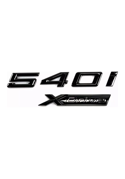 Bmw 540i Ve Xdrive Uyumlu Piano Black Bagaj Yazısı Seti 2'li 3m 3d Abs