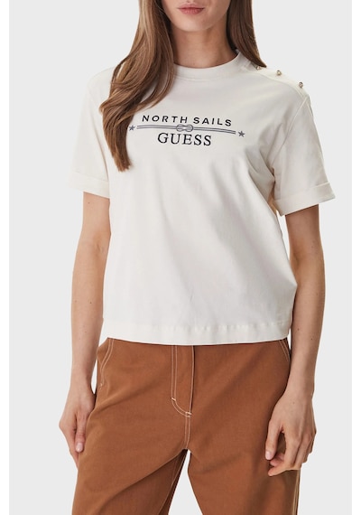Guess Bayan T Shirt W6gı03 K2657 G012 Beyaz BEYAZ