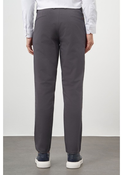 Morven Erkek Antrasit Pamuk Yan Cep Slim Fit Chino Pantolon 25ks003001053 Antrasit