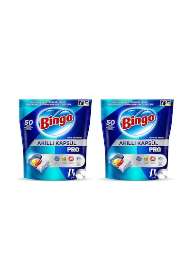 Bingo Akıllı Kapsul Pro Bulaşık Makinesi Deterjanı 2 x 50 Tablet