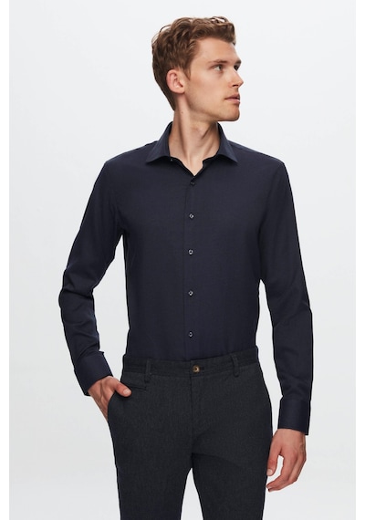 D'S Damat Ds Damat Slim Fit Lacivert Armürlü Gömlek 7hf02ort02100 101