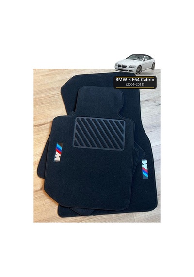 Oto Halı Paspas Seti Bmw 6 E64 Cabrio 2004 2011 Uyumlu Sport Kaymaz & Şık Tasarım - Tasarım 4