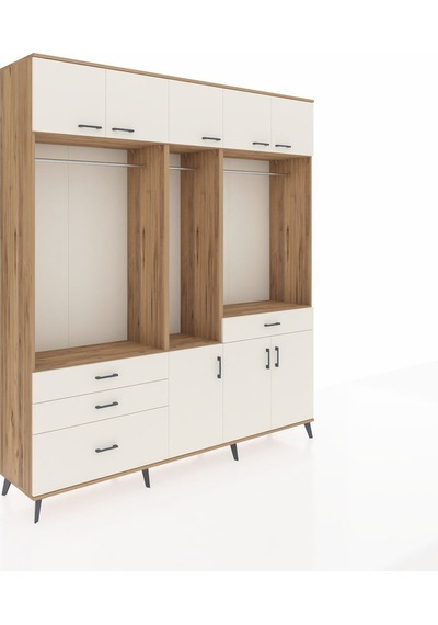 Hyperion Dolap 8 Raflı 4 Çekmeceli 3 Askılı 220x44x243 Çam-aytaşı/aytaşı Çok Renkli Hyperion Dolap 8 Raflı 4 Çekmeceli 3 Askılı 220x44x243 Çam-aytaşı/aytaşı Çok Renkli