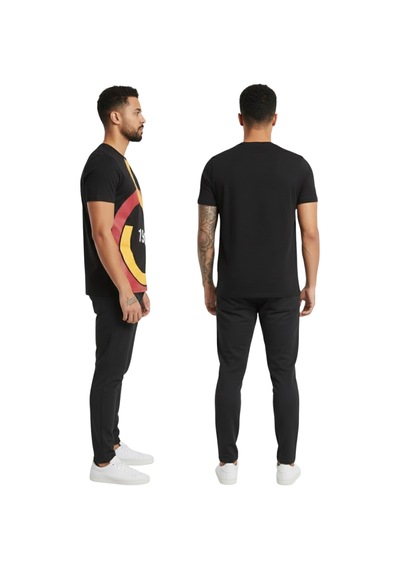 Gsstore Galatasaray Lisanslı Büyük Logolu T-shirt Bayrak Hediyeli Siyah