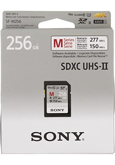Sony Sf-m256 256 Gb Sdxc Hafıza Kartı Uhs-ıı, V60, Sınıf 10, 277 Mb/s'ye Kadar Okuma, 150 Mb/s'ye Kadar Yazma - Sağlam, Toza Ve Suya Karşı Korumalı, Ip57