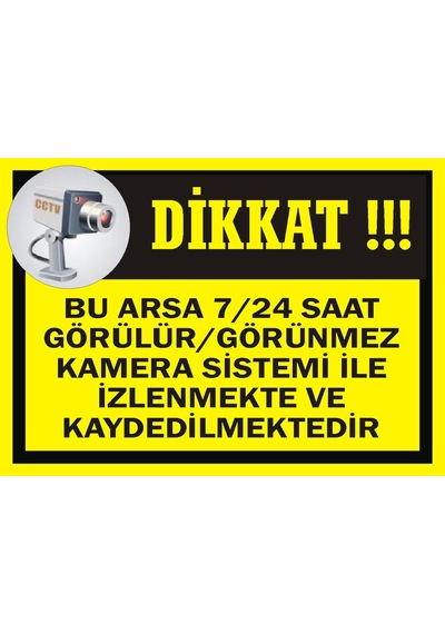 Bu Arsa 24 Saat Kamera Sistemi Ile Izlenmektedir