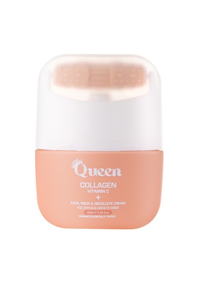 Kolajen + C Vitamini Yüz Boyun Dekolte Kremi Masaj Başlıklı Sıkılaştırıcı 40 Ml