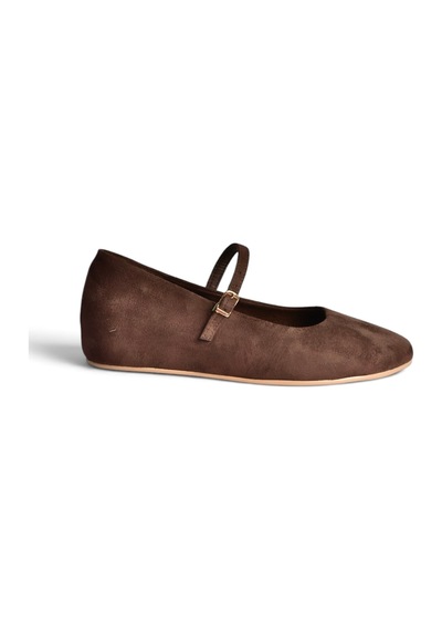 Fox Shoes Y250770702 Kahverengi Süet Alçak Dolgu Tabanlı Kadın Ayakkabı