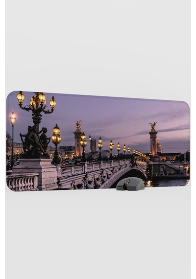Paris Fransa Alexandre Iıı Köprüsü V4 90x40 Xxl Gaming Kauçuk Kaymaz Taban Mouse Pad Fare Altlığı