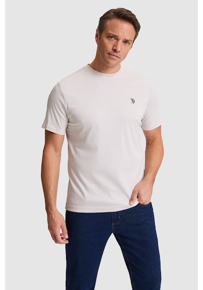U.s. Polo Assn. Erkek Açık Gri Tişört Basic 50324944-vr001