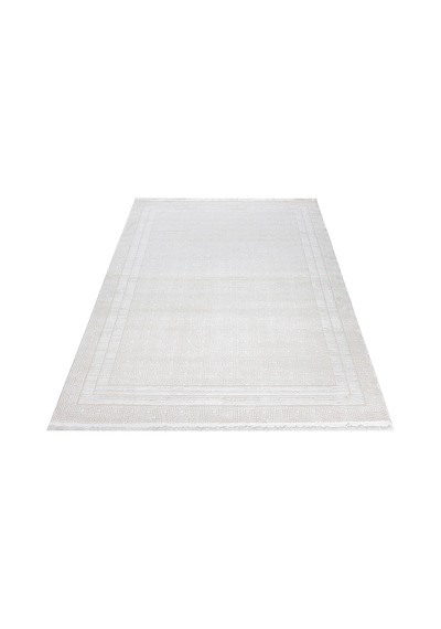 Badelya Home Krem 7107 Modern Desen Doğal Taban Saçaklı Salon Koridor Mutfak Çocuk Oturma Odası Halı Yolluk 7107-krem