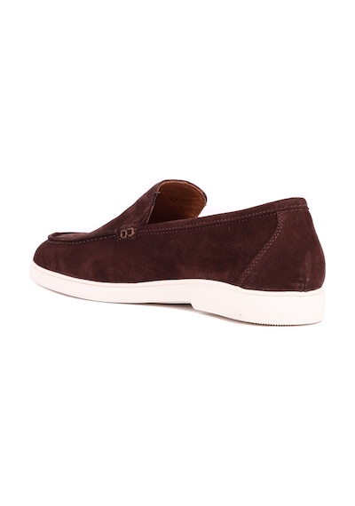 Shoetyle - Hakiki Süet Deri Kahverengi Erkek Loafer - 115-k664 -1604 Kahve Rengi