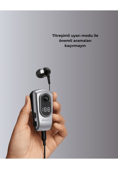 Profesyonel Bluetooth Kulaklık Klipsli Titreşimli Dijital Göstergeli Belirtilmemiş