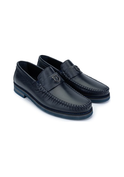 Tamer Tanca Erkek Hakiki Deri Lacivert Loafer Ayakkabı 1008 3390 Erk Ayk Sk24-25 Lacı Dr Lacivert
