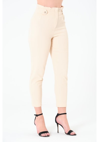 Sortie Collection Pileli Gabardin Pantolon Açık Bej