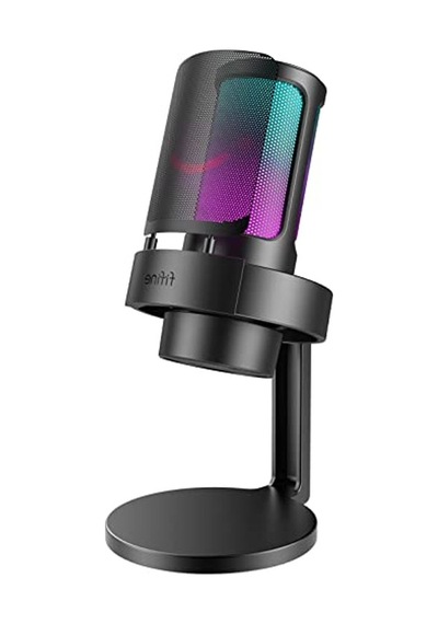 Rgb Kontrollü Usb Mikrofon, Oyun Ve Yayın İçin Uygun Tasarım Açık Mavi