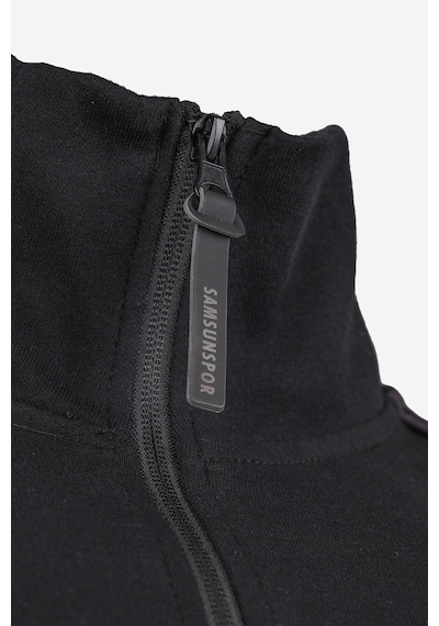 Yarım Fermuarlı Sweat Siyah
