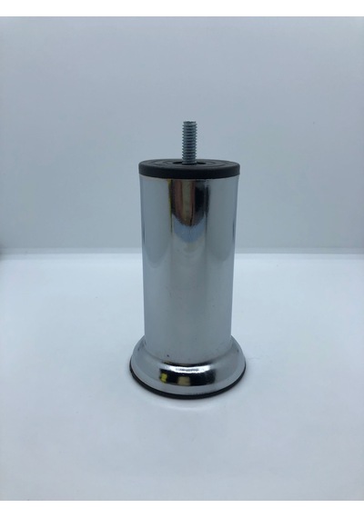 Metal, Krom 12 Cm İnce Diş M8 Vidalı Koltuk,baza,dolap Mobilya Ayağı 4 Adet Krom