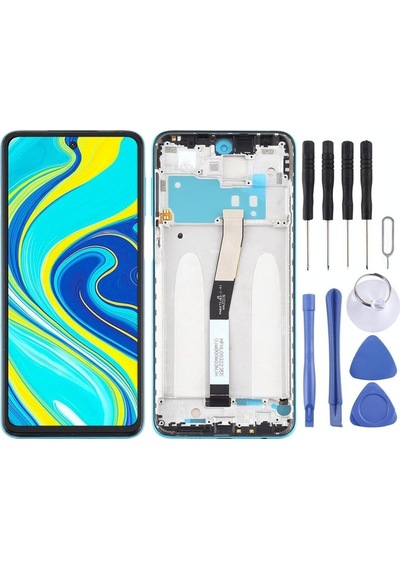 Redmi Note 9 Pro Lcd Ekran Dokunmatik Full Çıtalı Açık Mavi
