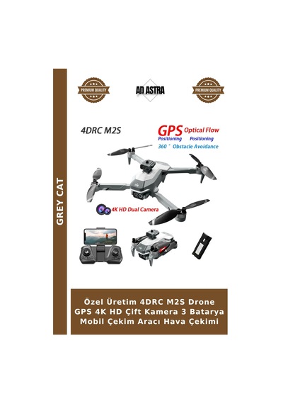 Özel Üretim 4drc M2s Drone Gps 4k Hd Çift Kamera 3 Batarya Mobil Çekim Aracı Hava Çekimi