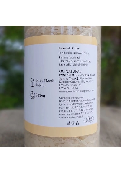 OG natural Basmati Pirinç 800 G