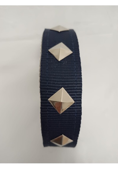 Kozaklı Süslü El İşlemeli Köpek Tasması Siyah 70 x 4 CM Siyah