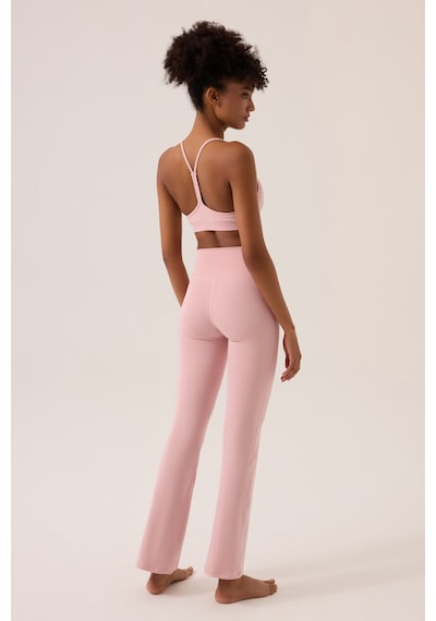 Los Ojos X Ece Pembe Bel Detaylı İspanyol Paça Pantolon Ruched & Flared Pembe Pembe