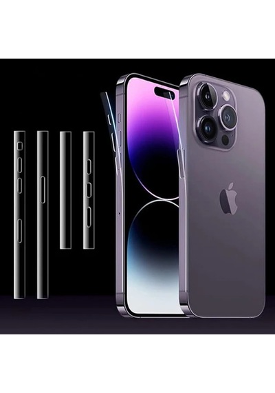 Ally iPhone Uyumlu 15 Pro Hidrojel Hayalet Yan Alt Üst Kaplama Koruyucu Film- 5775