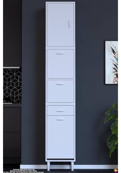Zümra 45 Cm Beyaz Mutfak Dolabı Patates Soğan Saklama Dolabı Çok Amaçlı Kiler Banyo Dolabı 45x226x32 Zümra 45 Cm Beyaz Mutfak Dolabı Patates Soğan Saklama Dolabı Çok Amaçlı Kiler Banyo Dolabı 45x226x32