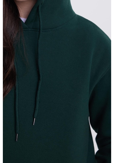 Tudors Kadın Relax Fit Rahat Kesim Pamuklu Kapüşonlu Kanguru Cepli Yeşil Sweatshirt-39942 Yeşil Tudors Kadın Relax Fit Rahat Kesim Pamuklu Kapüşonlu Kanguru Cepli Yeşil Sweatshirt-39942 Yeşil