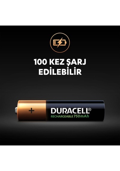 Duracell Şarj Edilebilir Aaa 750 Mah Pil 2 Li Paket