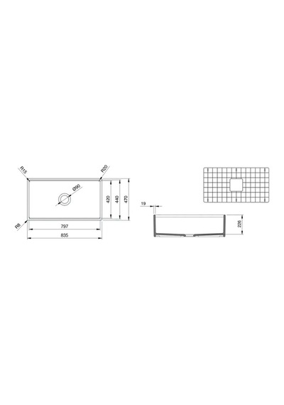 Bocchi 1504-001-0120 Contempo Step Rim Mutfak Eviyesi Beyaz 84 CM