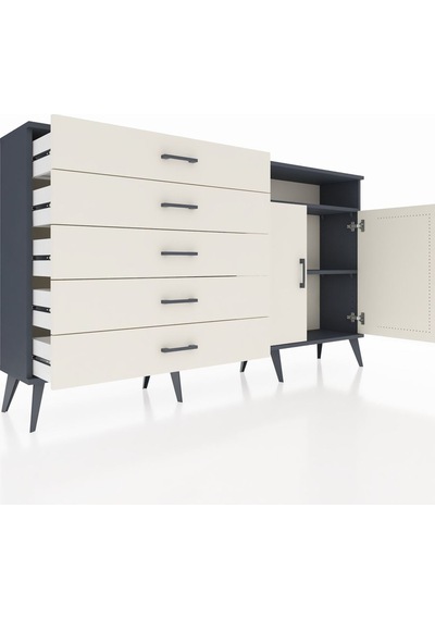 Arges Konsol 2 Raflı 5 Çekmeceli 2 Kapaklı 176x30x99 Antrasit-ayt Antrasit-aytaşı Arges Konsol 2 Raflı 5 Çekmeceli 2 Kapaklı 176x30x99 Antrasit-ayt Antrasit-aytaşı